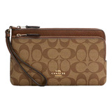 Cartera Coach Double Zip C5576 Ime74 Marrón