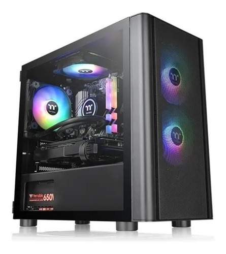 Gabinete Gamer Thermaltake V150 Breeze Rgb Vidrio Temp Pcreg