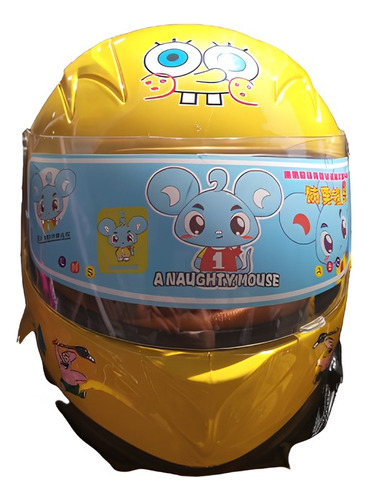 Casco Para Moto De Bob Esponja Para Niños 