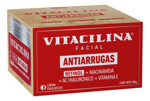 Vitacilina Facial Antiarrugas Retinol Ácido Hialurónico 100g