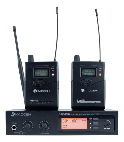 Monitor De Audio Retorno Sem Fio Kadosh K 1000 In Duo Duplo