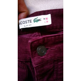 Pantalón Lacoste De Corderoy Slim Fit - Color Bordó. T40 