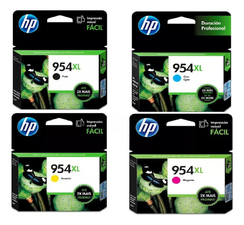 Combo 4 Cartuchos Hp 954xl Original Bk,c,m,y 8210/7740/8710