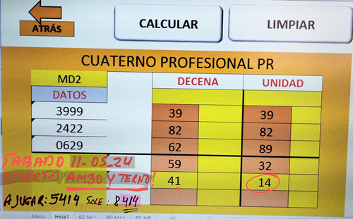 Quiniela Cuaterno Profesional Soft. 1md.