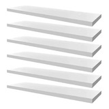 Kit 4 Prateleiras 100x15cm Mdf Branco Suporte Grátis 100154