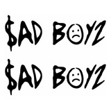 Calcomania Sticker Sad Boyz Corridos Tumbados 2 Pz Auto Moto