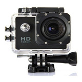 Camara Deportiva Full Hd 1080p Impermeable Waterproof 30m Color Negro