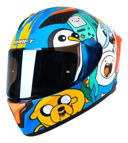 Casco Moto Shaft Cartoon Ece 2206 Hora De Aventura Jake Finn | Envío gratis