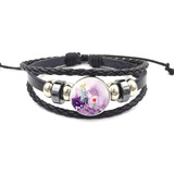 Pulsera Manilla Dije Principito Cuero Ajustable + Estuche