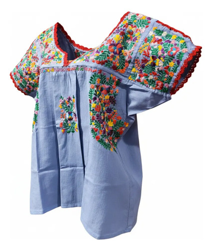 Blusa Típica Artesanal Bordada Mexicana Para Mujer Adulto
