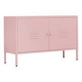 Gabinete Metálico De 2 Puertas - Tv Stand (rosa)