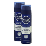 Kit 2 Espumas De Barbear Nivea Men Original Protect 200ml