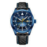 Reloj Naviforce Original Nf 8022 Cuero Azul + Estuche