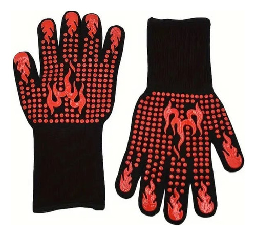 Guantes Resistentes Al Calor Asado Bbq Cocina Calor 800c