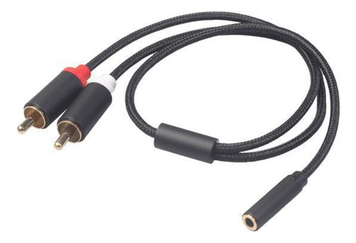 2 Tpe 3.5mm Audio Stereo A 2 Convertidor Line Negro 3635f-04