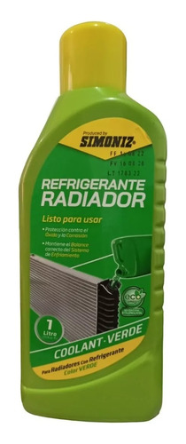 Liquido Radiador Refrigerante Carros Autos Oxido Simoniz 1l