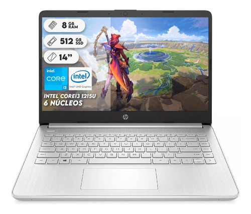 Portatil Hp 12ava Gen Intel I3 1215u Ssd 512gb Ram 8gb 