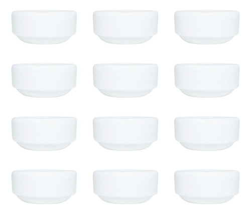 Cazuela Mini Dip Porcelana Blanca Bar Condimentos 6 Cm X12 U