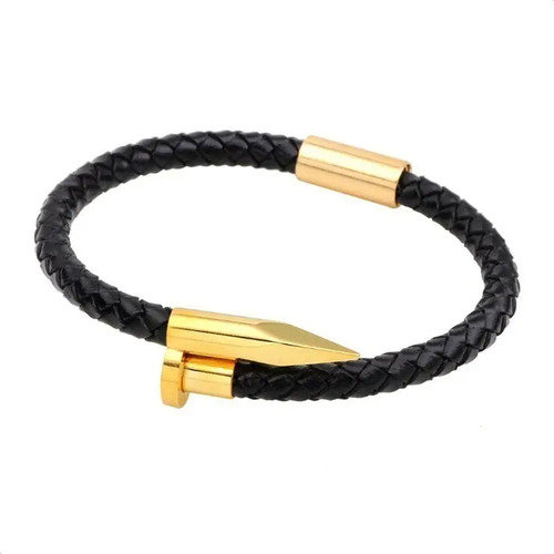 Pulsera De Hombre Brazalete De Cuero Con Iman Lote 10 Piezas