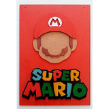 Quadro Super Mario Em Relevo, Decoração, Gamer, Bar, Quarto