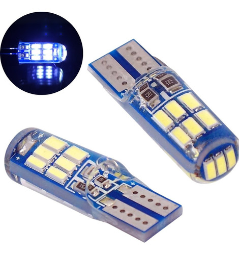 Pingo T10 Super Led Canbus Silicone Efeito Xenon 8000k 2pçs 