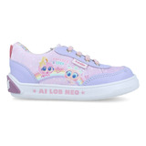 Tenis Distroller Niña Sintético Zapatos Choclo Blanco/lila (