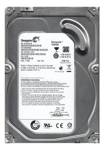 Disco Duro Interno Seagate Barracuda St1000dm003 3,5 1tb