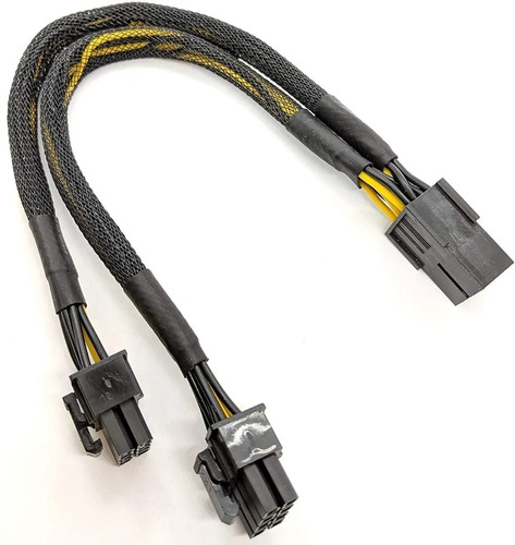 Splitter Mallado Reforzado Pcie 6 Pin A 2 X 8 (6+2) Mineria 