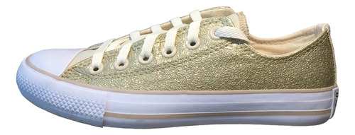 Tênis All Star Converse Chuck Taylor Glitter Ouro Original