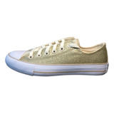 Tênis All Star Converse Chuck Taylor Glitter Ouro Original