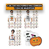 Pack Vectores Halloween Y Dia De Muertos Playeras Y Tazas