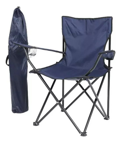 Silla Camping Picnic Playa Caza Pesca Con Porta Vaso Y Brazo