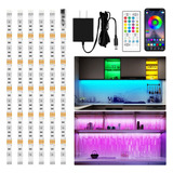 Kit De Iluminación Rgb Bajo Gabinete De 6 Pcs, Control...