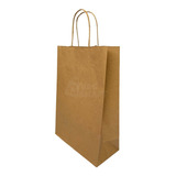 100 Bolsas Papel Kraft Con Manilla, 22x30x10. Para Delivery.