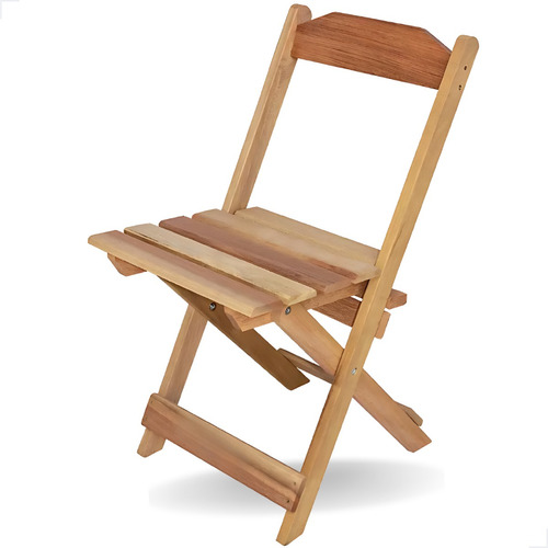 Cadeira Dobrável Flex Em Madeira Reforçada (crú) 