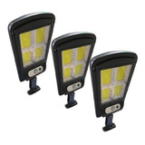 Packx3 Foco Exterior Iluminacion Solar Foco Led Solares 120w