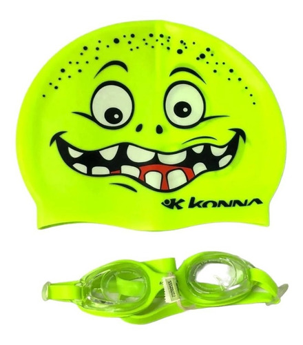 Kit Antiparras + Gorro Natacion Kids Konna Nene Nena Pileta