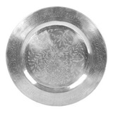 Bandeja Alumínio Prata Decorativa Mesa - Ref:270523p-48
