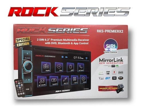 Estereo Rock Series Rks-premierx2 Dvd Cd Bt Usb Aux +cámara