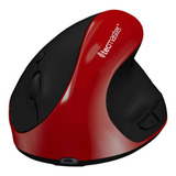 Mouse Ergonomico Inalambrico Recargable Rojo Tm-100545