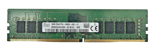 Memória Skhynix 16gb Ddr4 2666 Udim 2rx8 Hma82gu6cjr8n-vk @