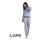 Pijama De Inverno Lupo Feminino Moletom Longo Flanelado