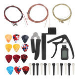 Kit De Troca De Cordas De Guitarra E Acessórios Tuner Cutter