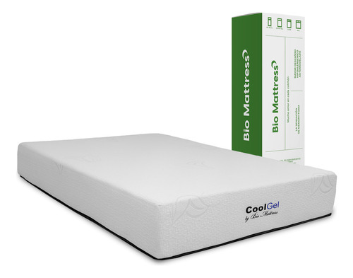 Colchón Individual De Memory Foam Gel Bio Mattress Memory Foam Gel Cool Gel Blanco - 1m X 190cm X 26cm