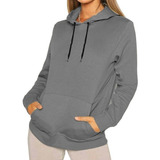 Buzo Canguro Capucha Mujer Slim Fit Hoodie Camperas