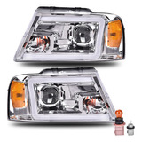 Par De Faros Ford F150  2004-2008 Fondo Cromada