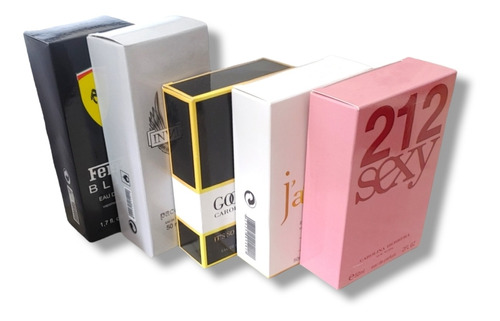 Combo 5 Perfumes 50ml Importados Atacado Revenda 