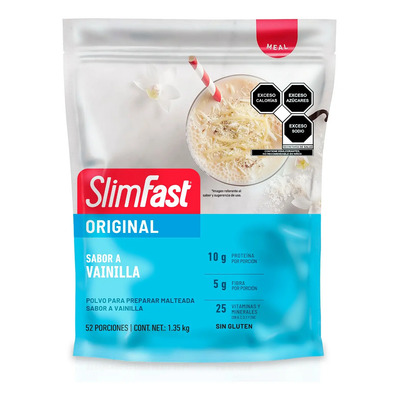 Slimfast | Polvo Malteada Original | 1.35 Kg Vainilla | Meses sin interés
