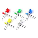 Pack Leds Rojo Verde Amarillo Blanco Azul 3 Y 5mm 10 C/u