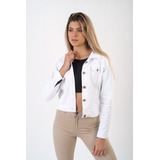 Campera De Mujer Blanca De Dama Elastizada Jean